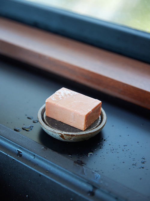 Clay Soap Dish + Cleansing Bar - Stone