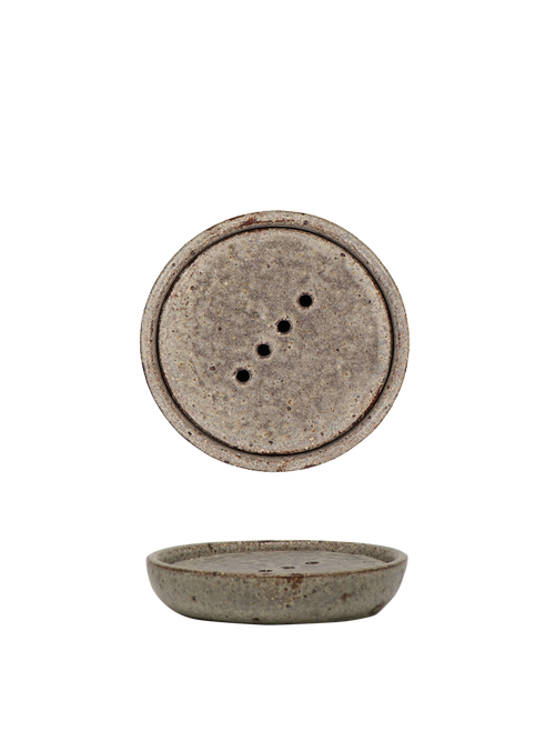 Clay Soap Dish + Cleansing Bar - Stone 